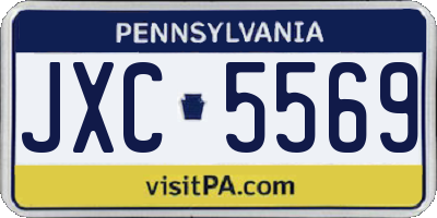 PA license plate JXC5569