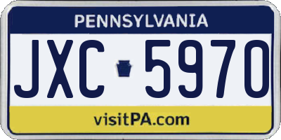 PA license plate JXC5970