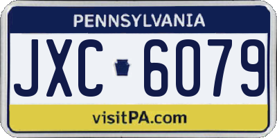 PA license plate JXC6079