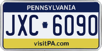 PA license plate JXC6090
