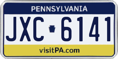 PA license plate JXC6141