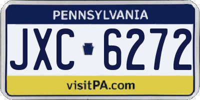 PA license plate JXC6272