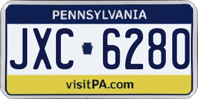 PA license plate JXC6280
