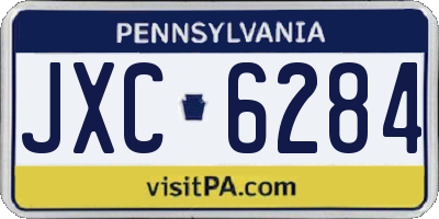 PA license plate JXC6284