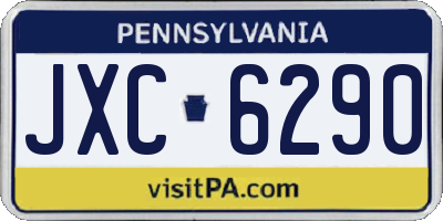 PA license plate JXC6290