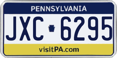 PA license plate JXC6295