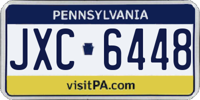 PA license plate JXC6448