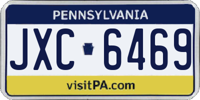 PA license plate JXC6469