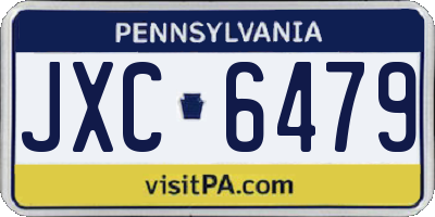 PA license plate JXC6479