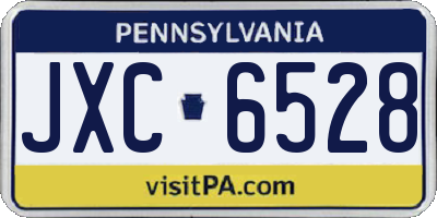 PA license plate JXC6528