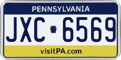 PA license plate JXC6569