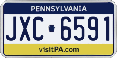 PA license plate JXC6591