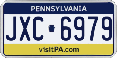PA license plate JXC6979
