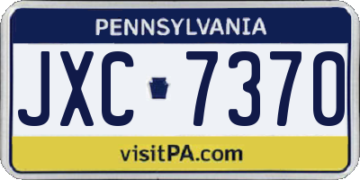 PA license plate JXC7370