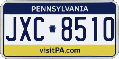 PA license plate JXC8510