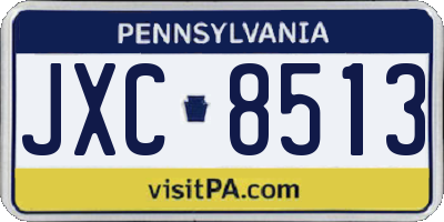 PA license plate JXC8513