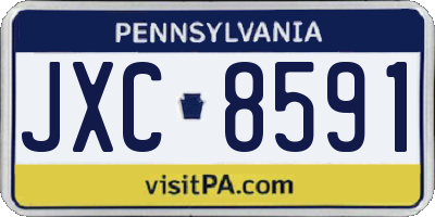 PA license plate JXC8591