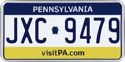 PA license plate JXC9479