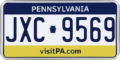 PA license plate JXC9569