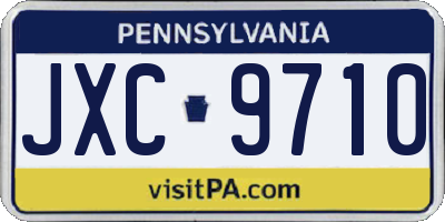 PA license plate JXC9710
