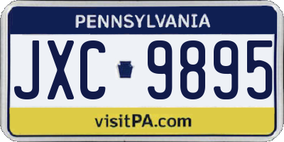 PA license plate JXC9895
