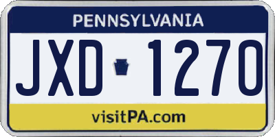 PA license plate JXD1270