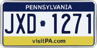 PA license plate JXD1271