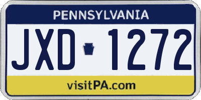 PA license plate JXD1272
