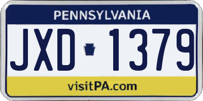 PA license plate JXD1379