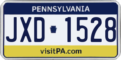 PA license plate JXD1528