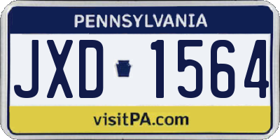 PA license plate JXD1564