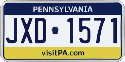 PA license plate JXD1571