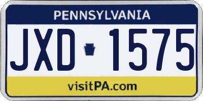 PA license plate JXD1575