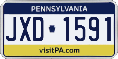 PA license plate JXD1591