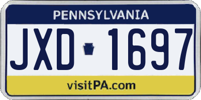PA license plate JXD1697