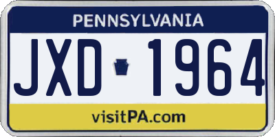 PA license plate JXD1964