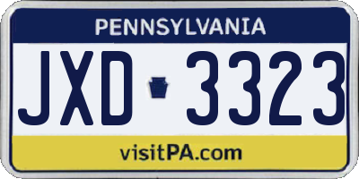 PA license plate JXD3323