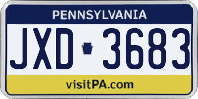PA license plate JXD3683