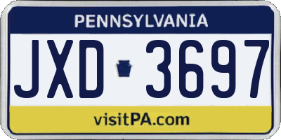 PA license plate JXD3697
