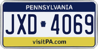 PA license plate JXD4069