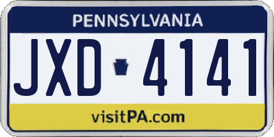 PA license plate JXD4141