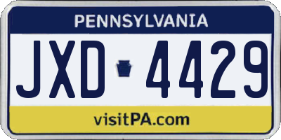 PA license plate JXD4429