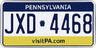 PA license plate JXD4468
