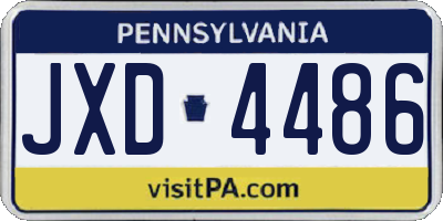 PA license plate JXD4486