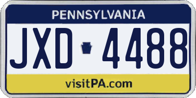 PA license plate JXD4488