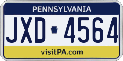PA license plate JXD4564