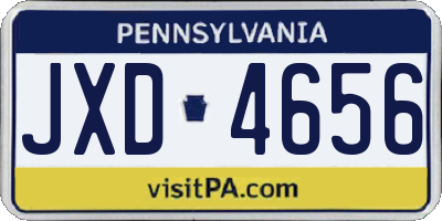 PA license plate JXD4656