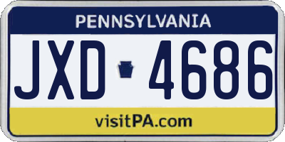 PA license plate JXD4686