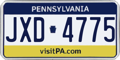 PA license plate JXD4775