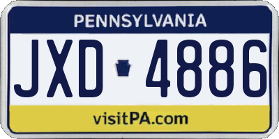 PA license plate JXD4886